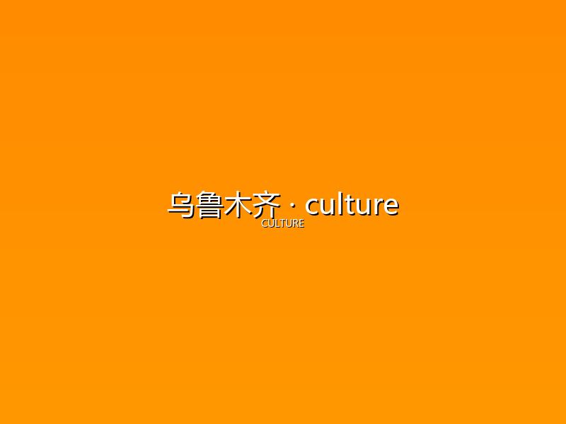 乌鲁木齐 culture