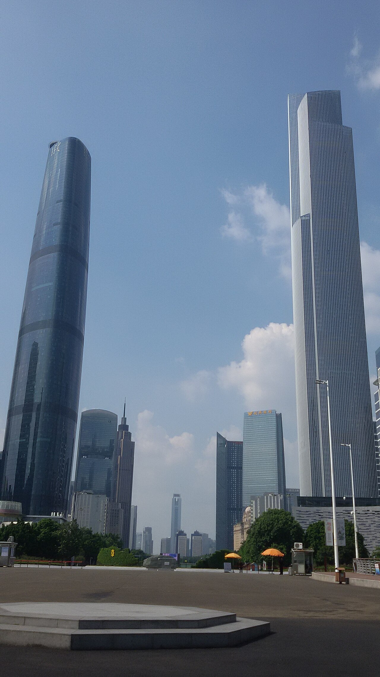Zhujiang New Town skyline and Canton Tower
