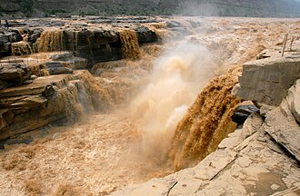 Linfen, China — The Hukou Waterfall, Linfen's clearest Yellow River force chapter