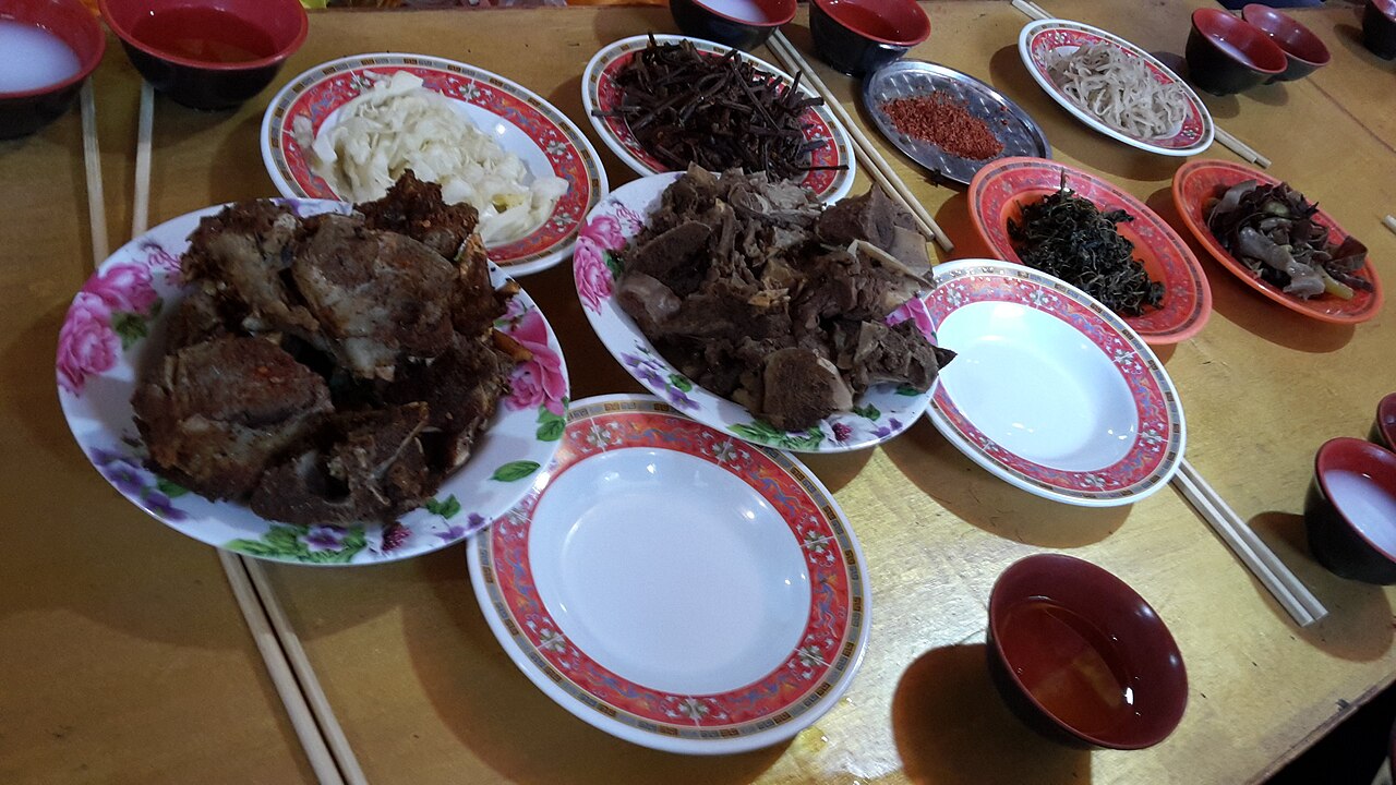 Tibetan yak and highland meal