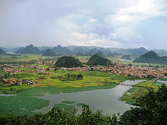 Wenshan, China — the Puzhehei karst lakes