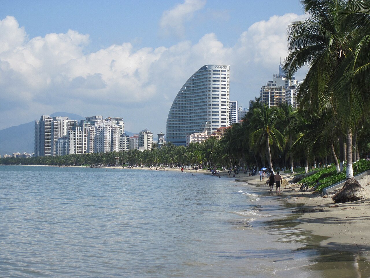 Sanya Bay beach on Hainan Island