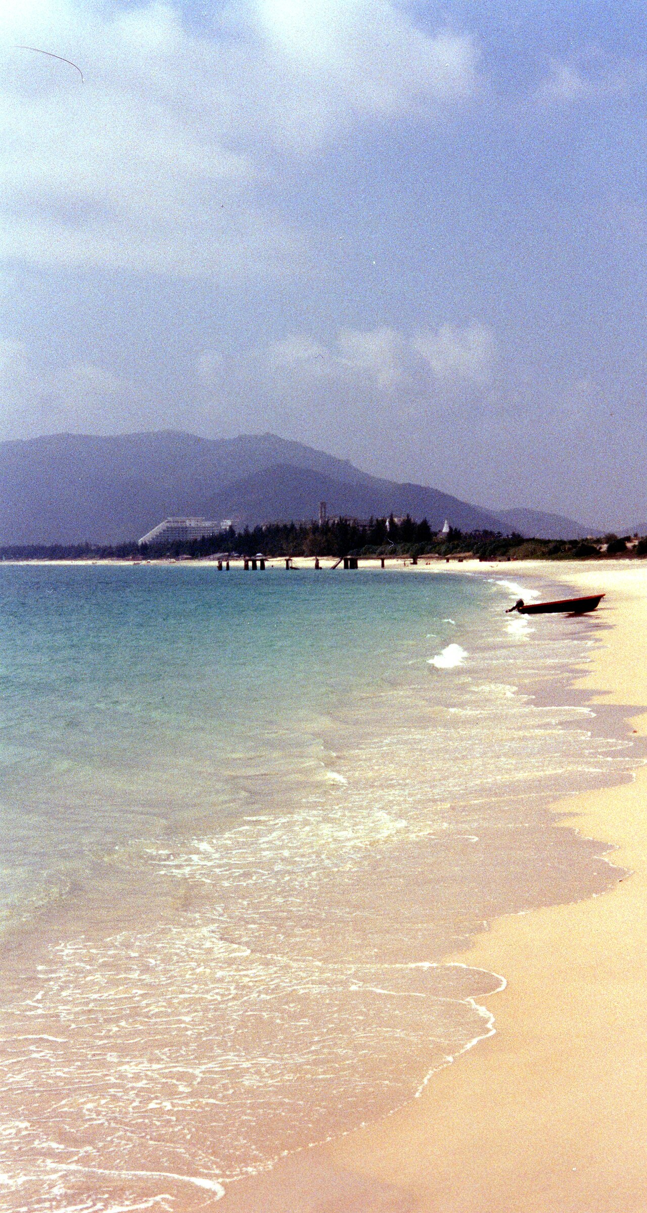A Sanya beach scene on Hainan Island