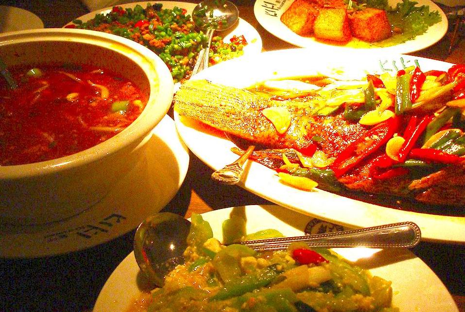 Assorted Chinese dishes