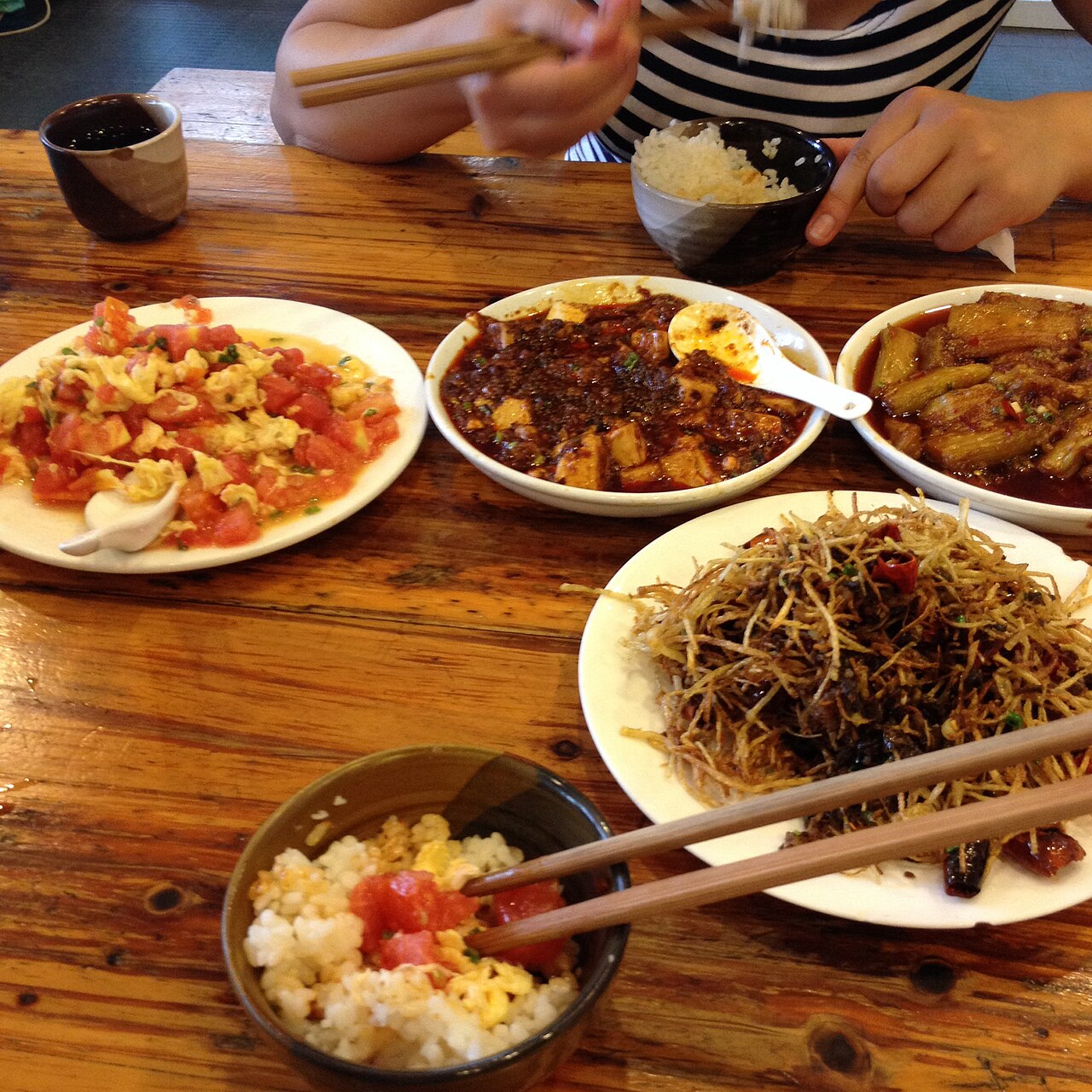 Assorted Chinese dishes