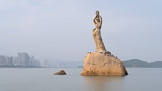 Zhuhai, China — Zhuhai Fisher Girl statue